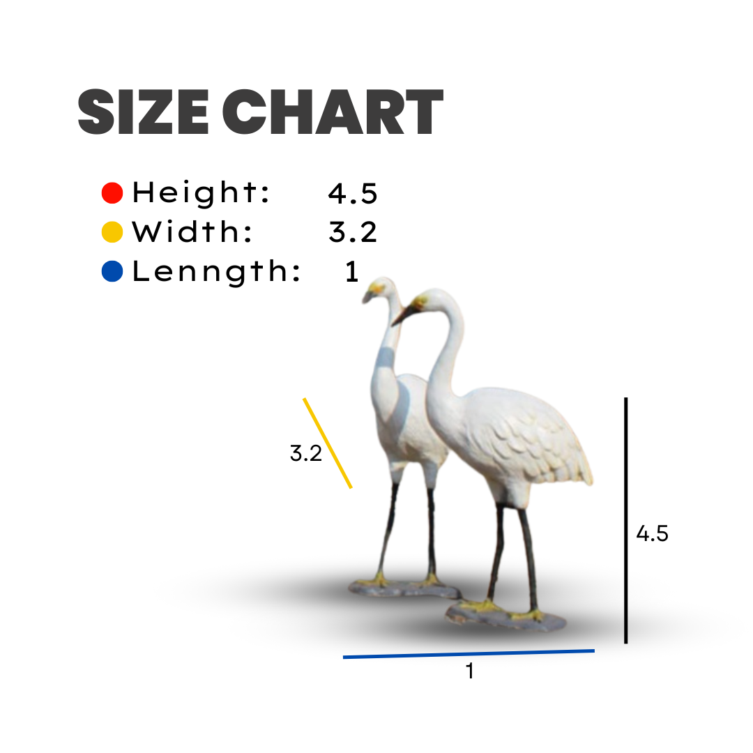 “Elegant FRP Herons Statue for Garden & Pond Décor | Handcrafted Outdoor Wildlife Sculpture”