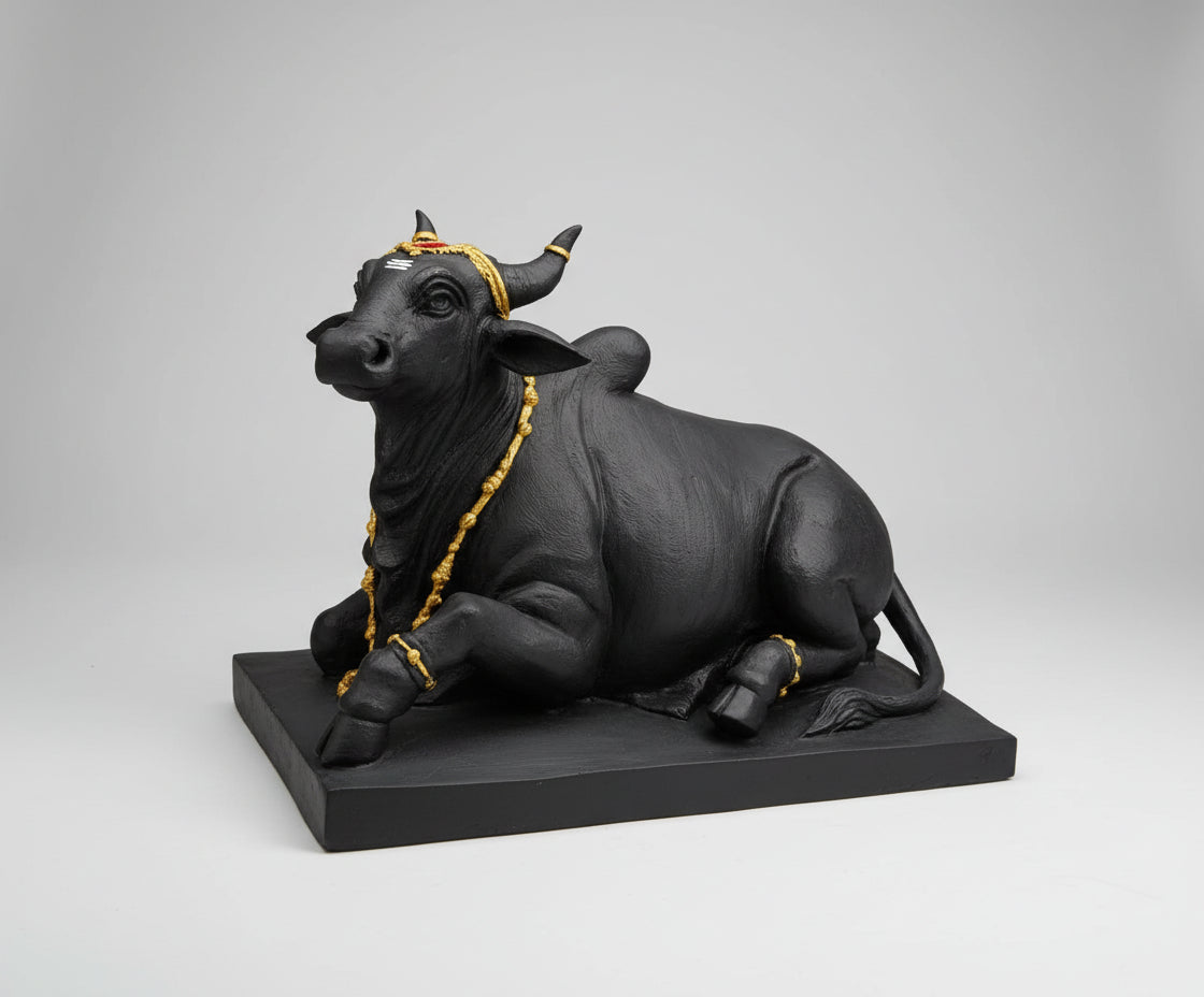 Small FRP Nandi Statue – Handcrafted Temple & Home Décor Idol