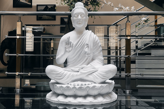 Buddha FRP Statue - Peaceful Home & Garden Decor, Spiritual Art Sculpture