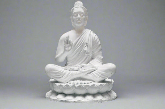Buddha FRP Statue - Peaceful Home & Garden Decor, Spiritual Art Sculpture